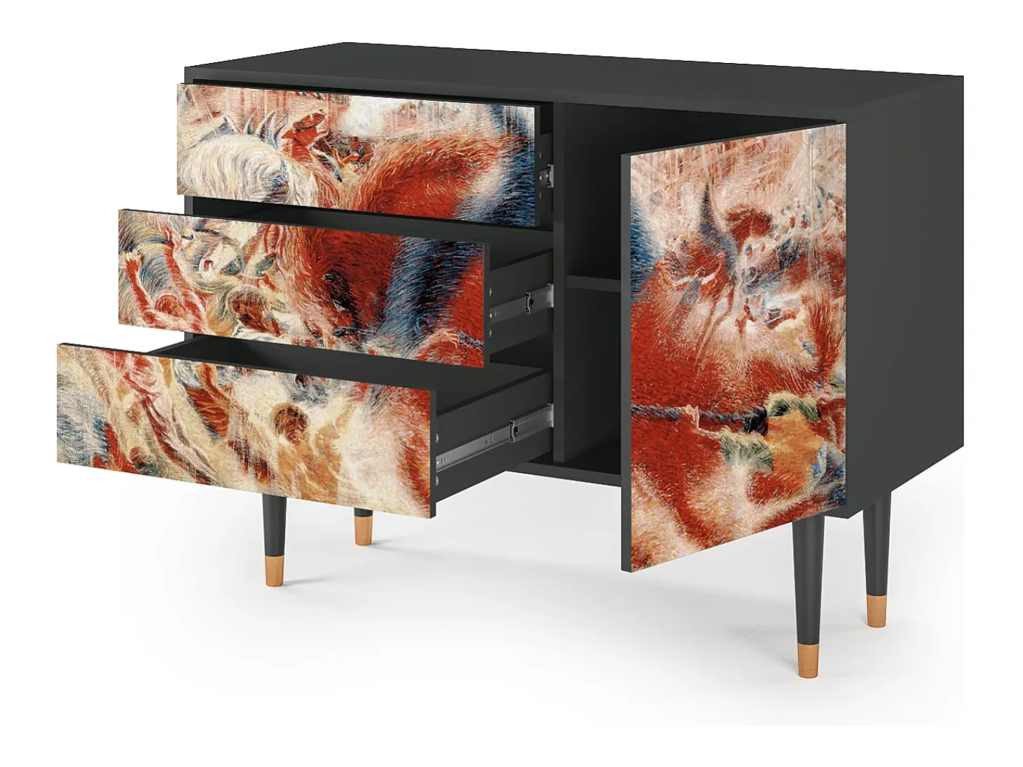 Aparador - 115х84х41 cm - S3 - The City Rises, Antracita