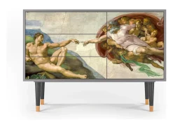 Aparador - 115х84х41 cm - S3 - The Creation of Adam, Gris