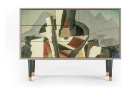 Aparador - 115х84х41 cm - S3 - The Cubist Paintings , Latte
