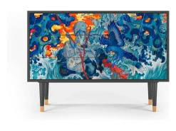 Aparador - 115х84х41 cm - S3 - The Girl - James Jean, Antracita
