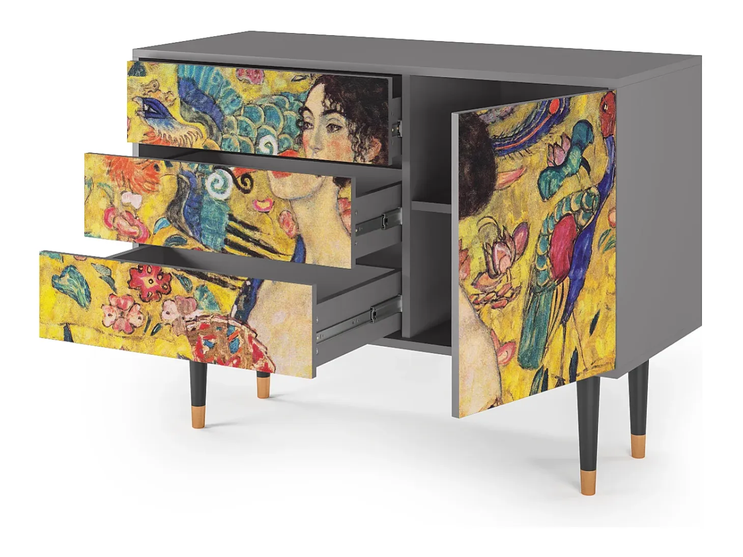 Aparador - 115х84х41 cm - S3 - The Kiss by Klimt , Gris