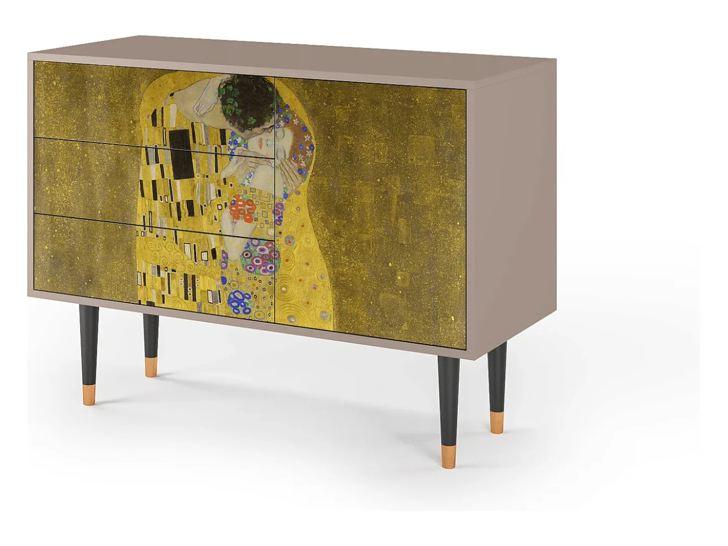 Aparador - 115х84х41 cm - S3 - The Kiss by Klimt , Latte