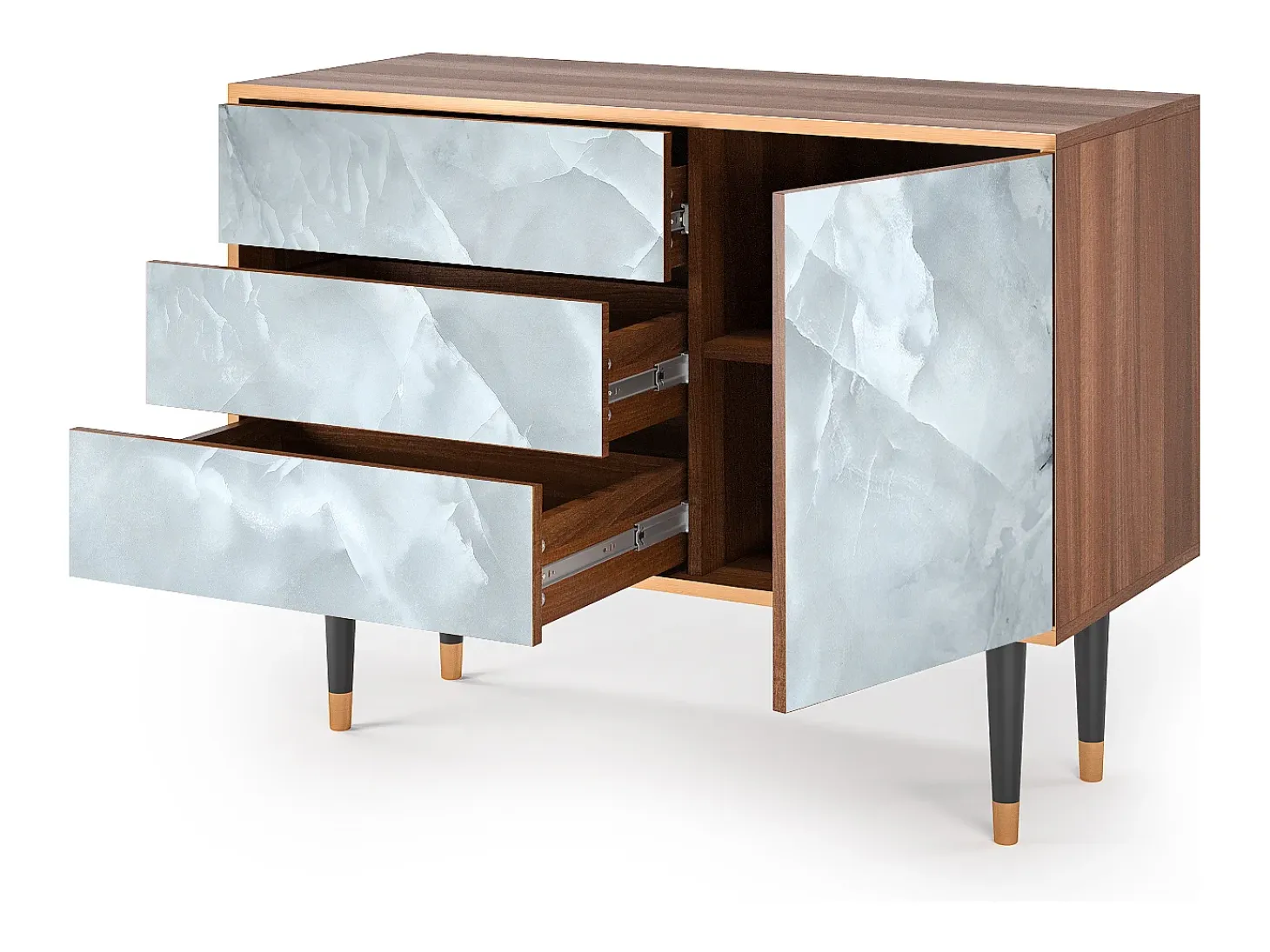Aparador - 115х84х41 cm - S3 - The Onyx, Nogal