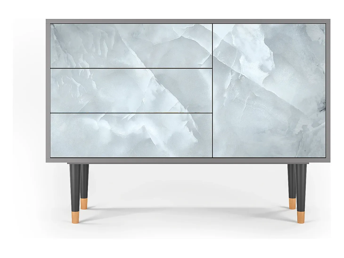 Aparador - 115х84х41 cm - S3 - The Onyx, Gris