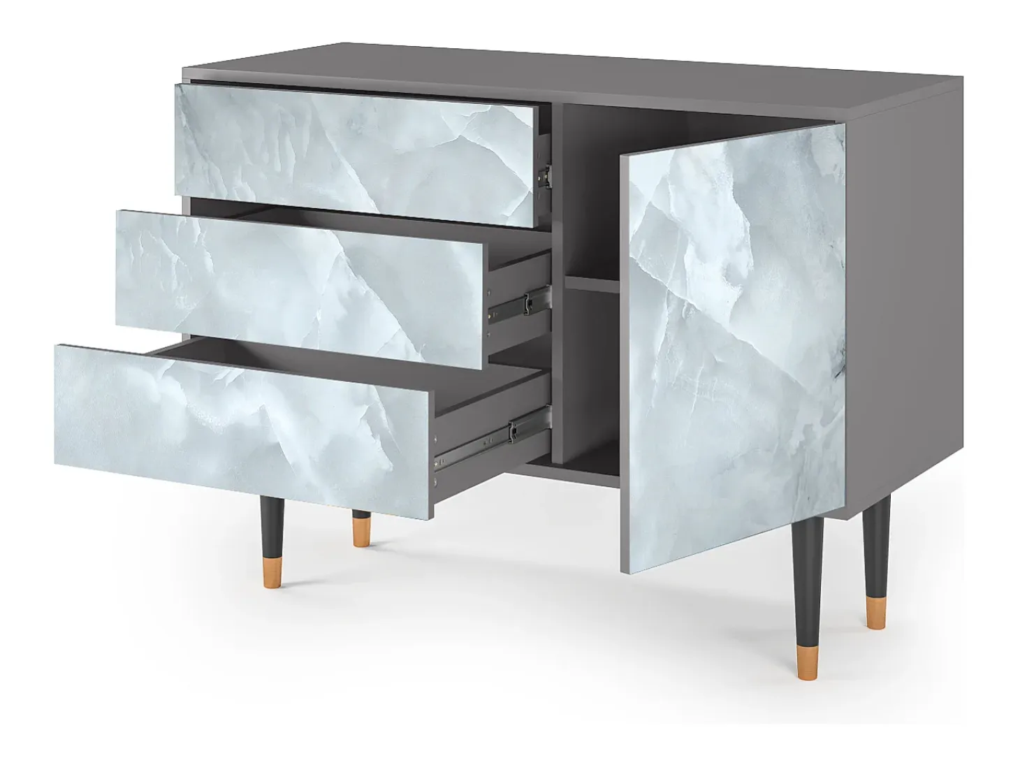 Aparador - 115х84х41 cm - S3 - The Onyx, Gris