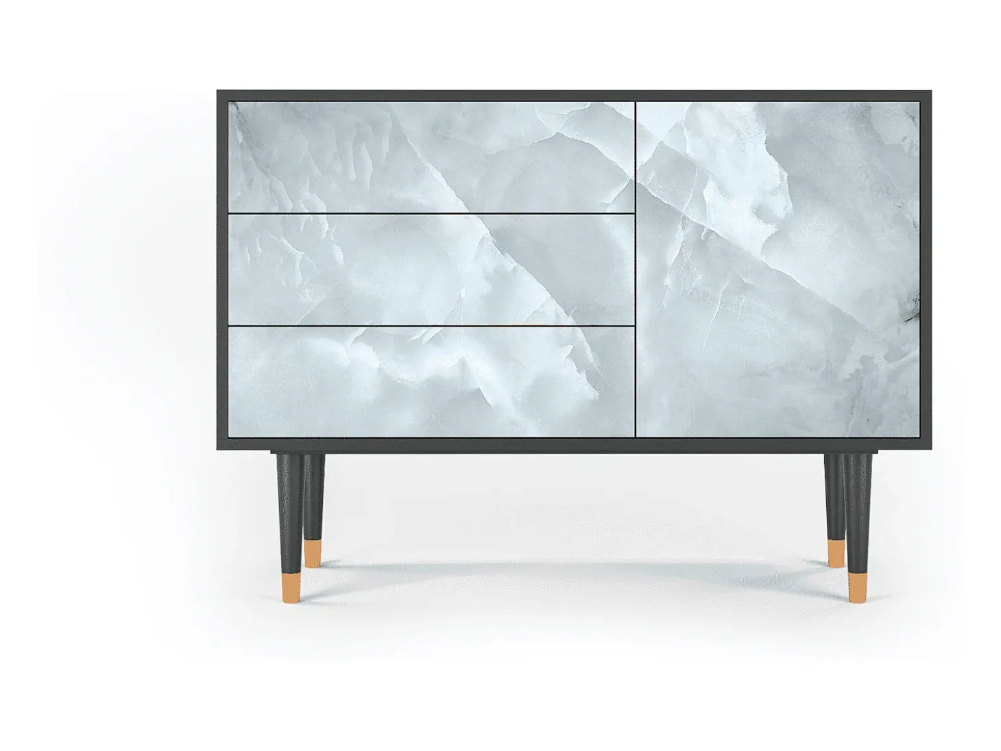 Aparador - 115х84х41 cm - S3 - The Onyx, Antracita