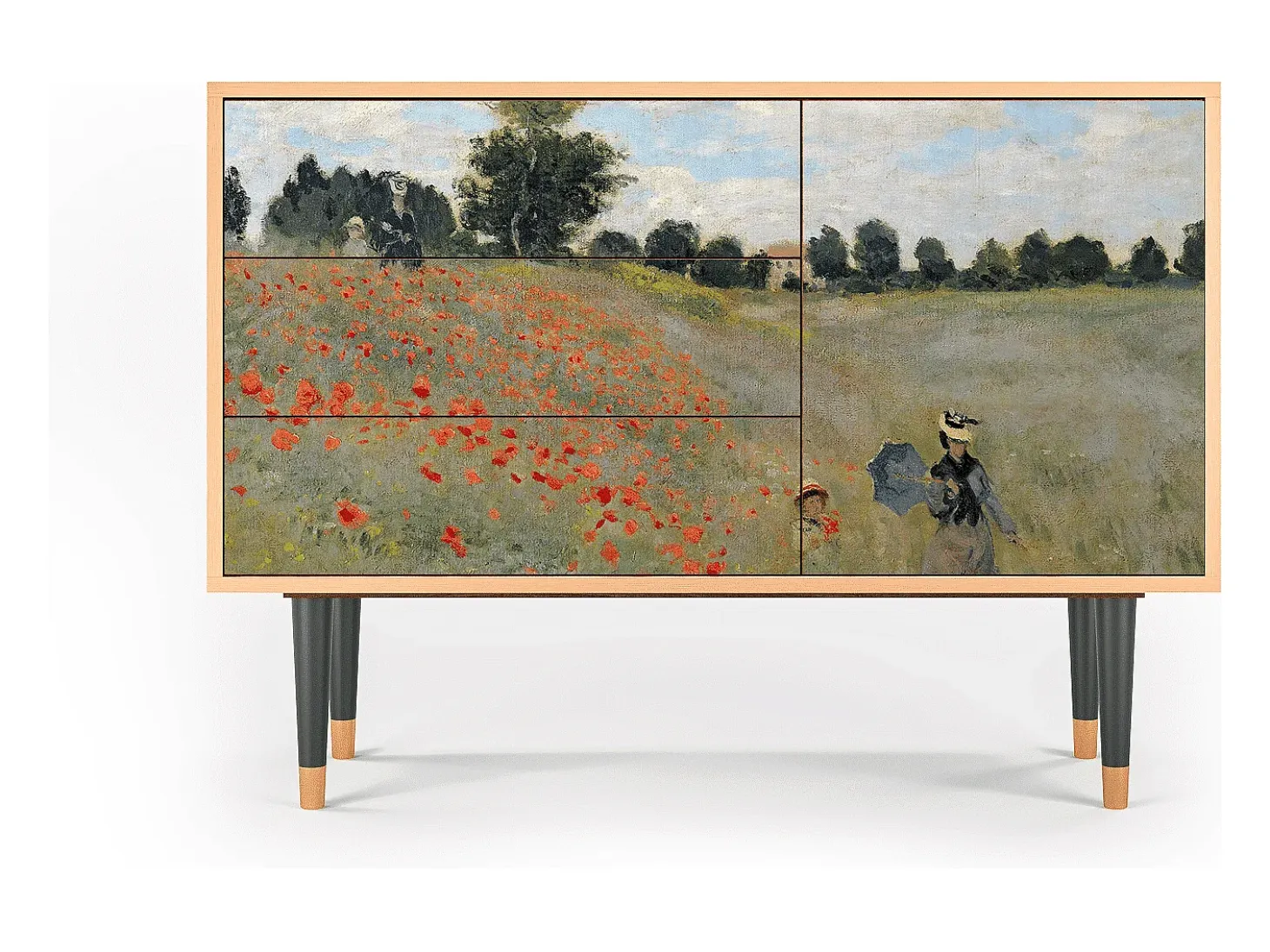 Aparador - 115х84х41 cm - S3 - The Poppy Field , Nogal