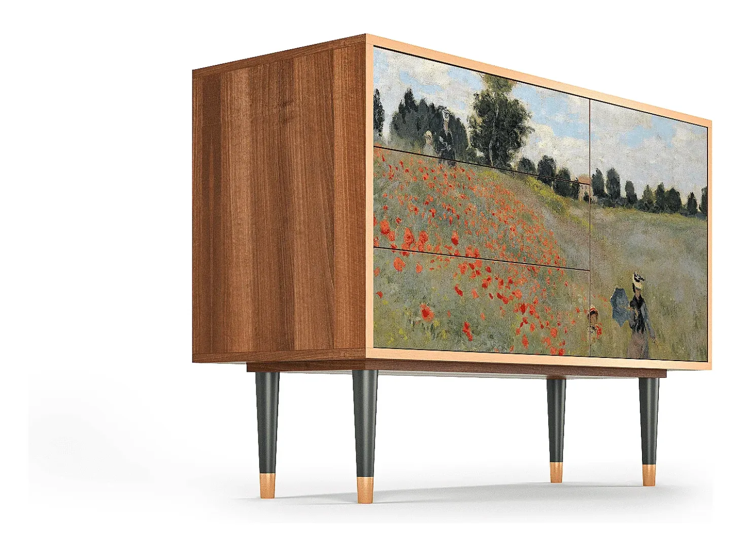 Aparador - 115х84х41 cm - S3 - The Poppy Field , Nogal