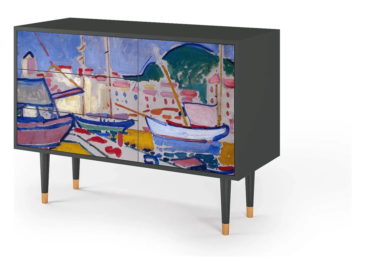 Aparador - 115х84х41 cm - S3 - The Port of Collioure , Antracita