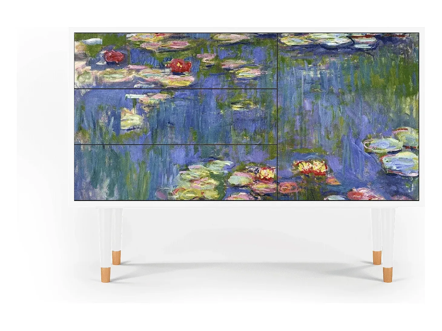Aparador - 115х84х41 cm - S3 - The water lily pond , Blanco