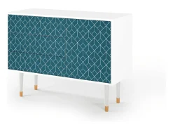 Aparador - 115х84х41 cm - S3 - Turquoise Geometry, Blanco