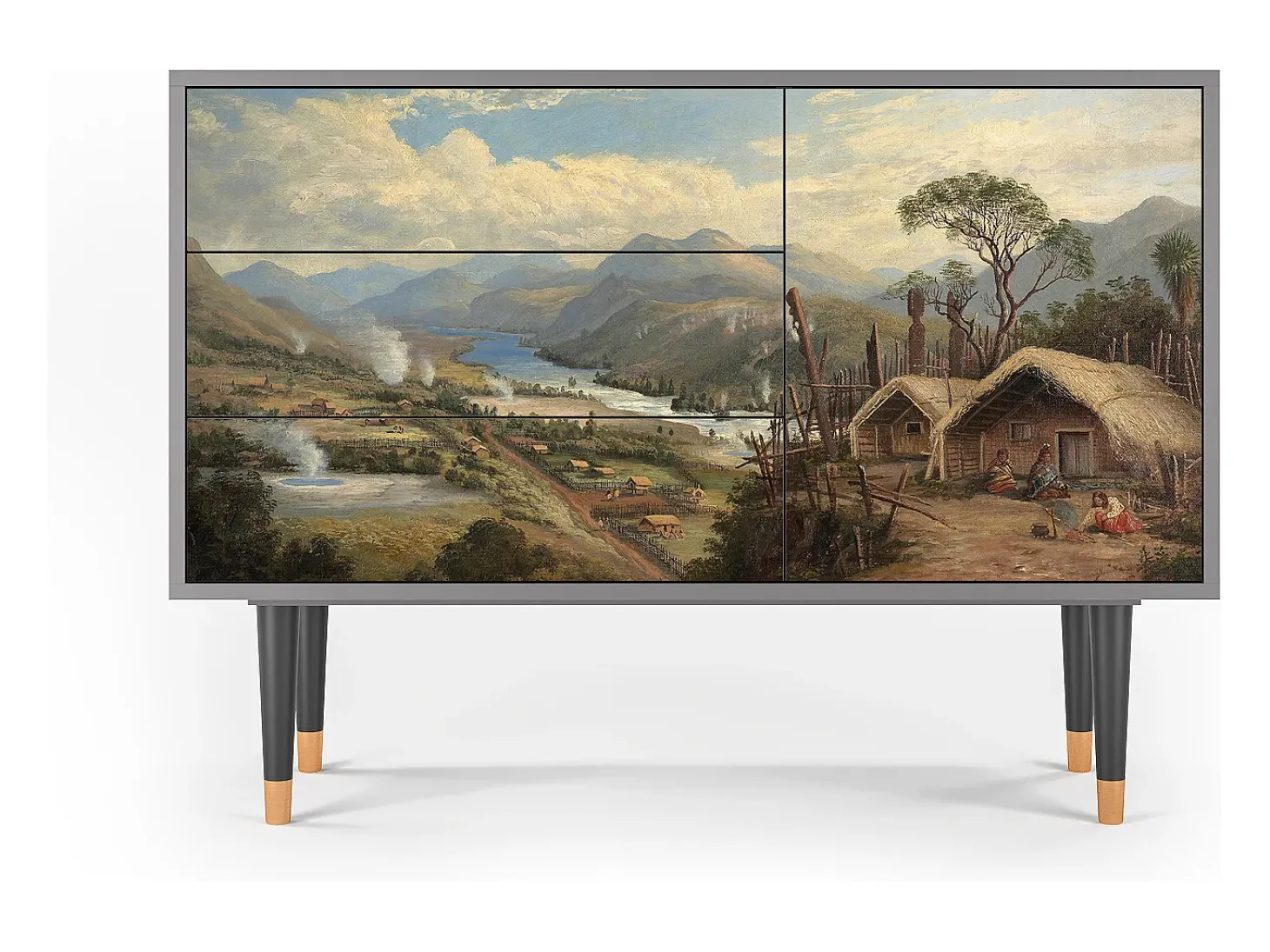 Aparador - 115х84х41 cm - S3 - View Across the Plains , Gris