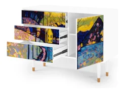 Aparador - 115х84х41 cm - S3 - Winter Landscape, Blanco