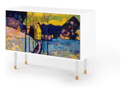 Aparador - 115х84х41 cm - S3 - Winter Landscape, Blanco