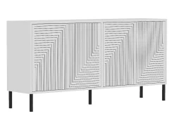 Aparador – 150 cm x 75 cm x 36 cm – Blanco – Tablero aglomerado revestido de melamina