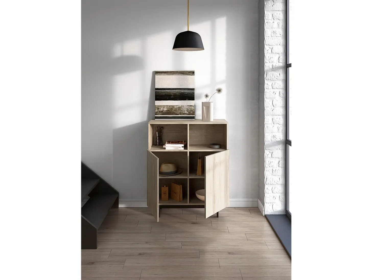 Aparador - A110cm x L90cm x F34cm - roble - Printed