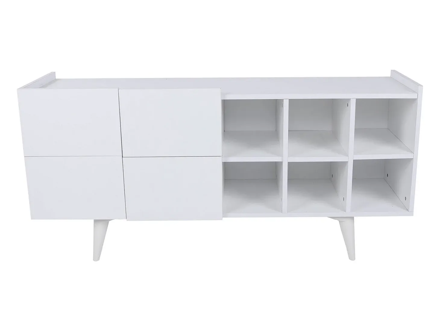 Aparador – 150cm x 42cm x 71cm – Blanco – Tablero de partículas con revestimiento de melamina