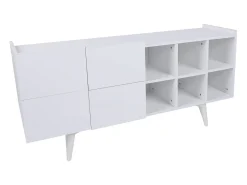 Aparador – 150cm x 42cm x 71cm – Blanco – Tablero de partículas con revestimiento de melamina