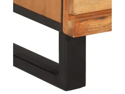 Aparador 2 piezas madera maciza acacia 60x34x75 cm
