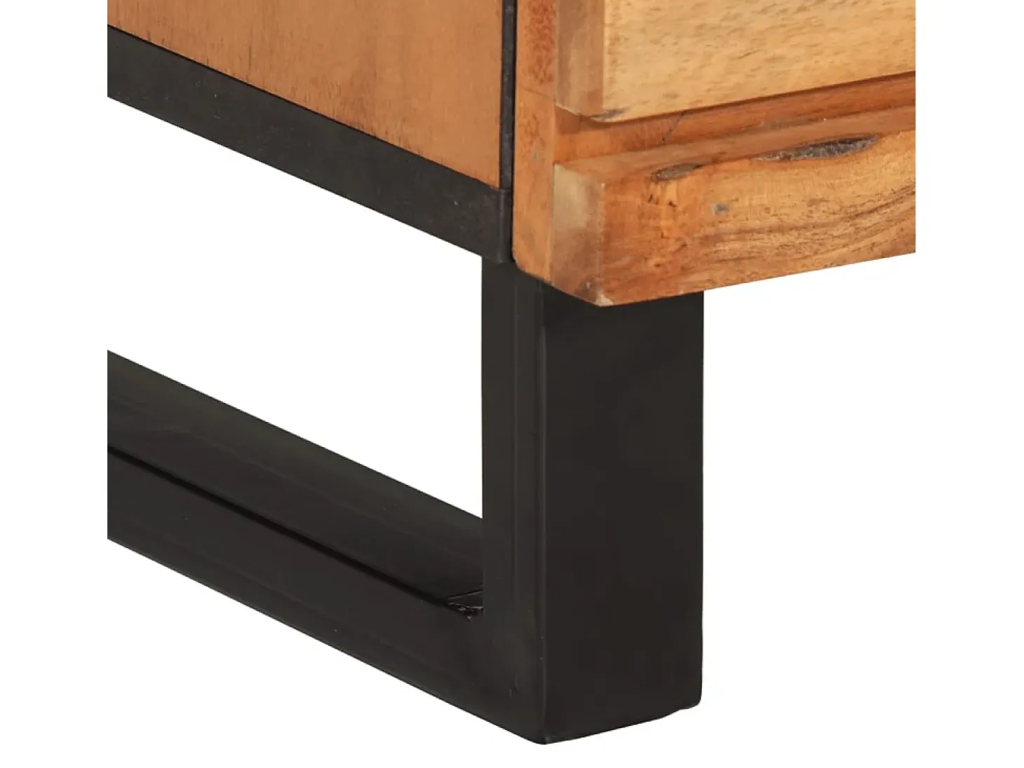 Aparador 2 piezas madera maciza acacia 60x34x75 cm