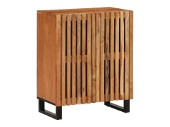 Aparador 3 piezas madera maciza acacia 60x34x75 cm