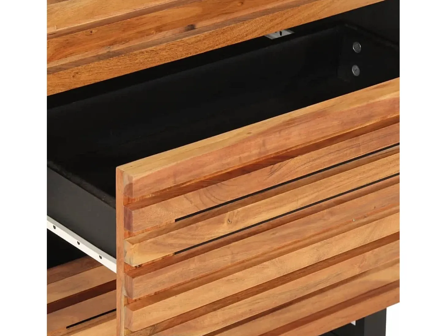 Aparador 3 piezas madera maciza acacia 60x34x75 cm