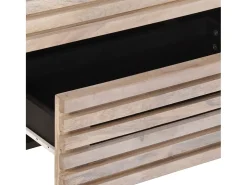 Aparador 2 piezas madera maciza de mango 60x34x75 cm