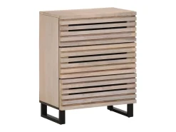 Aparador 2 piezas madera maciza de mango 60x34x75 cm
