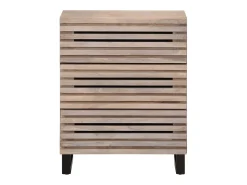 Aparador 2 piezas madera maciza de mango 60x34x75 cm