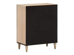 Aparador 2 piezas madera maciza de mango 60x33x75 cm
