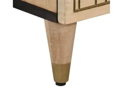 Aparador 2 piezas madera maciza de mango 60x33x75 cm