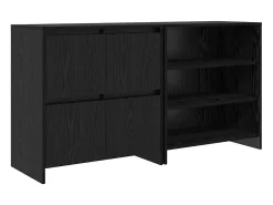 Aparador 2 piezas Roble negro 70 x 41 x 75 cm Madera de ingeniería