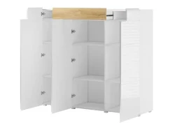 Aparador 3 puertas 1 cajón Jules Gris y Madera