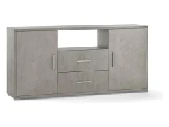 Aparador 2 puertas 2 cajones aparador cocina salón moderno Selena - Gris