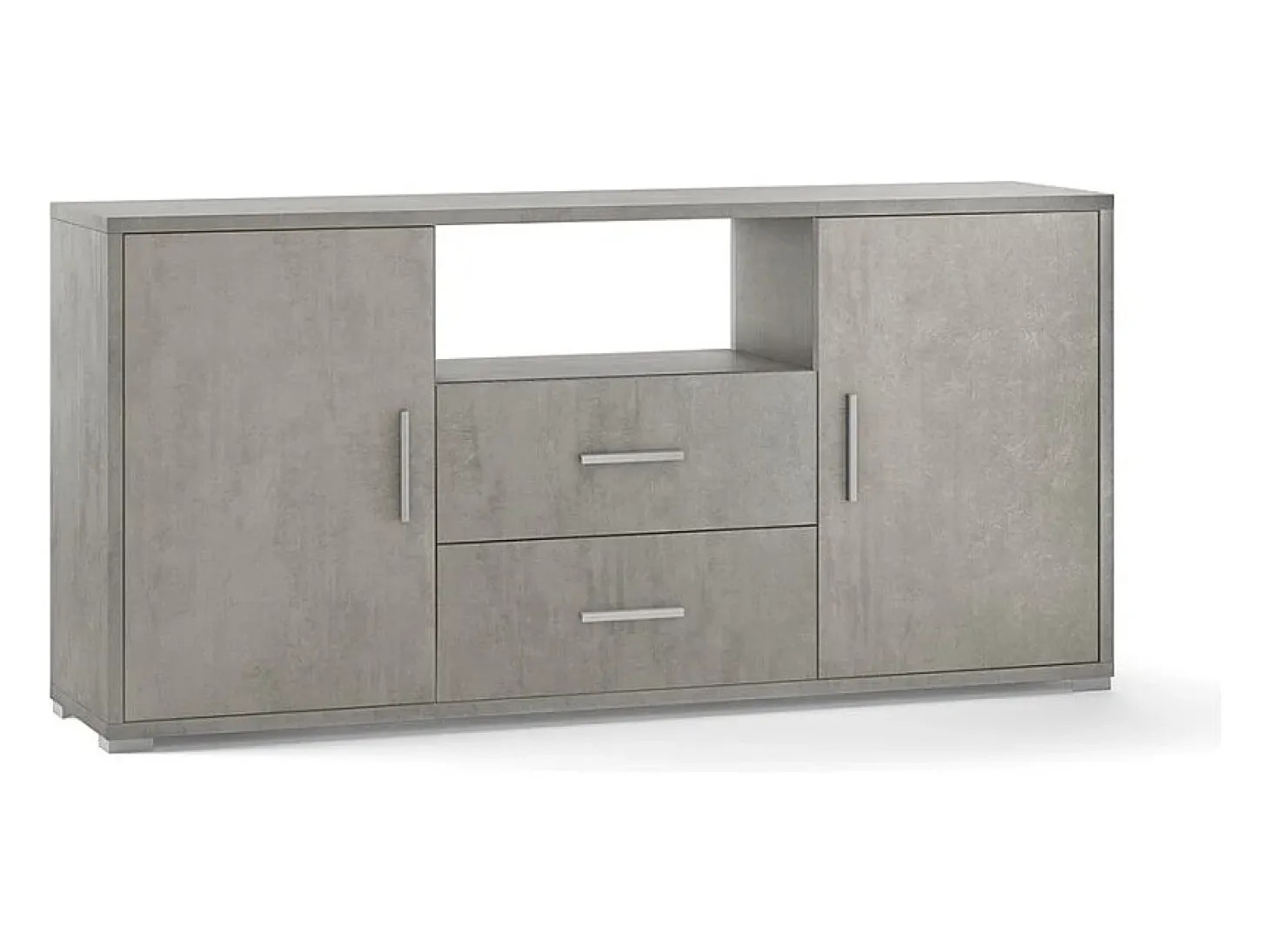 Aparador 2 puertas 2 cajones aparador cocina salón moderno Selena - Gris