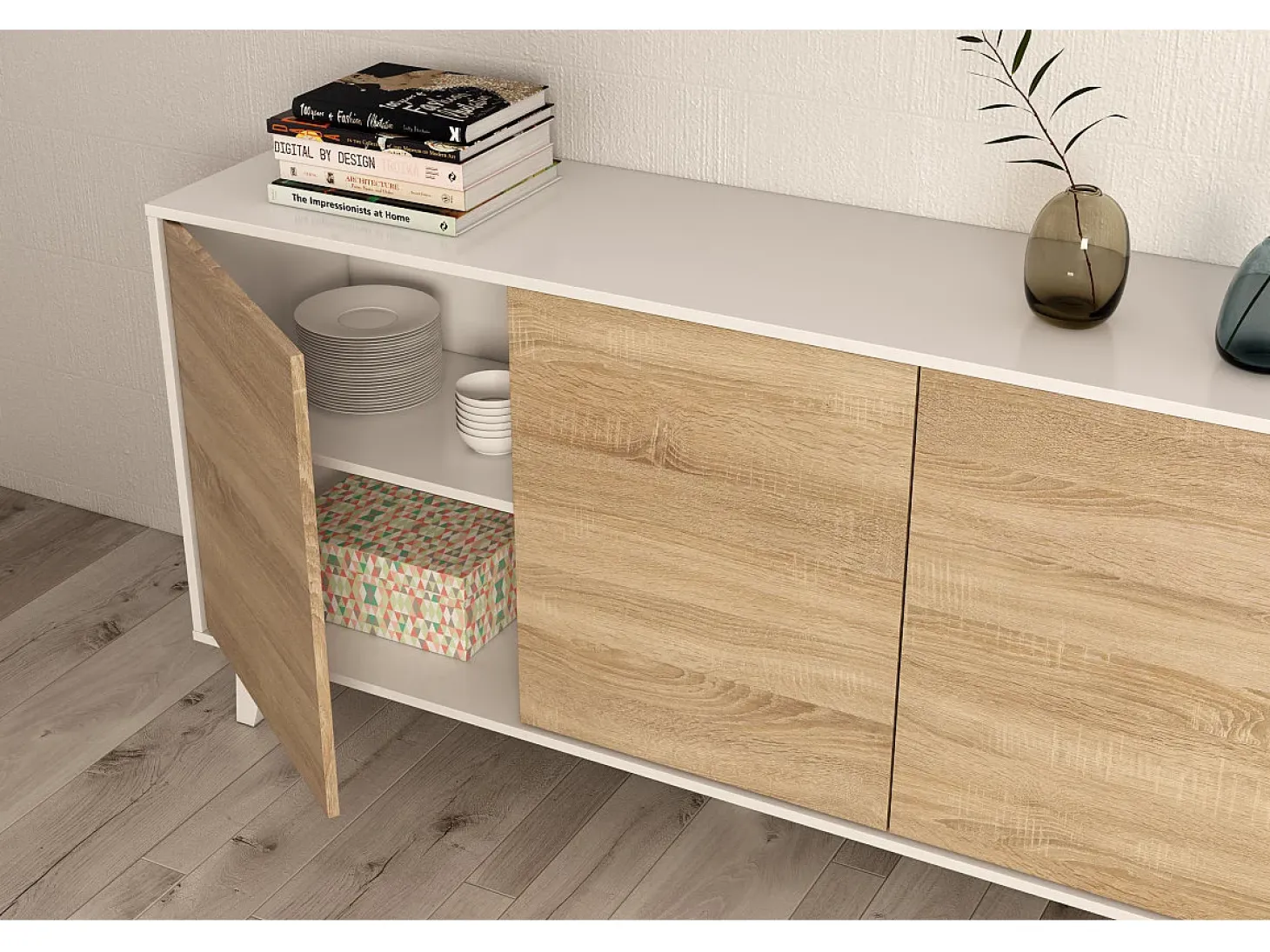 Aparador 3 puertas - L154 cm - Zaiken Plus