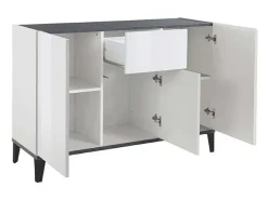 Aparador 3 puertas cajón 120 x 40 cm salón vestíbulo cocina Rachel