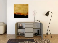 Aparador 2 puertas/3 cajones 150x40x83,5 cm Elios cachemira