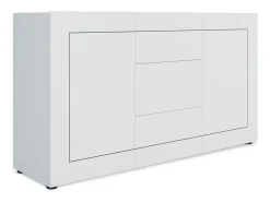 Aparador 2 puertas/3 cajones 150x40x83,5 cm Elios blanco brillante