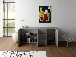 Aparador 3 puertas/3 cajones 200x40x83,5 cm Elios cachemira