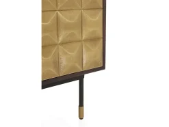 Aparador 4 puertas de madera de mango maciza con frontal laton dorado
