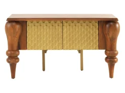 Aparador 2 puertas de madera de mango maciza con patas torneadas