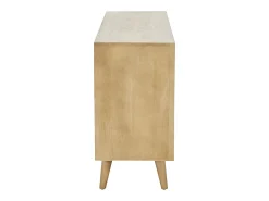 Aparador 3 puertas de madera de mango y ratán 145 cm LAKA