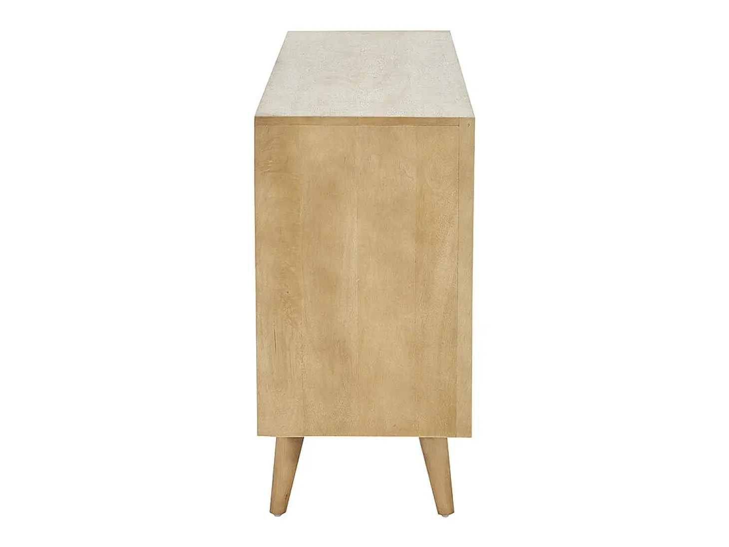 Aparador 3 puertas de madera de mango y ratán 145 cm LAKA