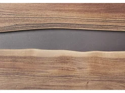 Aparador 4 puertas madera de acacia y patas acero gris Denia 145 cm