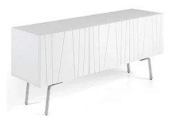 Aparador 3 puertas madera lacada blanca Valentin 150 cm
