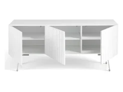 Aparador 3 puertas madera lacada blanca Valentin 150 cm