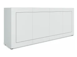 Aparador 4 puertas 200x40x83,5 cm Elios blanco brillante
