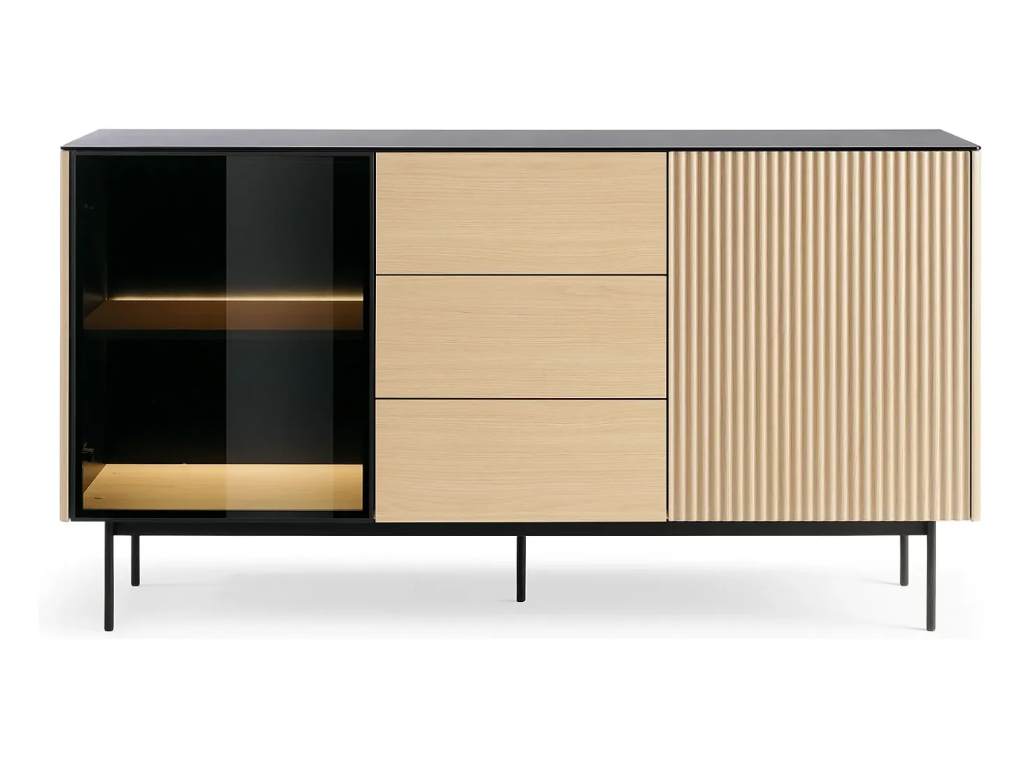 Aparador : roble vicenza, 157 x 84 x 39 cm