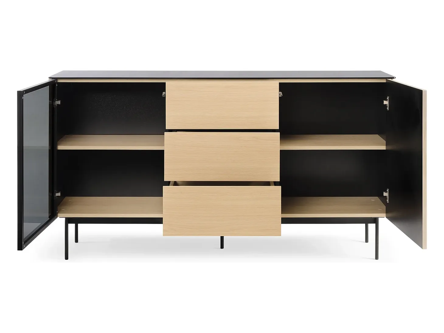 Aparador : roble vicenza, 157 x 84 x 39 cm